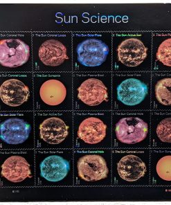 Sun Science (Coronal Hole, Coronal Loops, Solar Flare, Active Sun, Plasma Blast, Sunspots) First-Class Postage USPS Forever Stamps 100pcs/Pack (20PCS/Booklet)